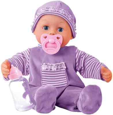 First words Baby Puppe 38 cm Funktionspuppe Schnuller Flasche von Bayer 93800AB 