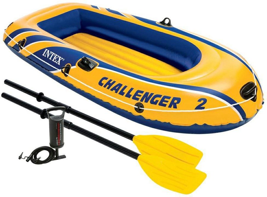 Schlauchboot Challenger 2 Set inkl Pumpe und Paddeln Paddelboot Boot aufblasbar 