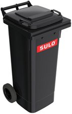 Original SULO 80 Liter Mülltonne grau Deckel gelb Unratbehälter Aufbewahrungsbox 