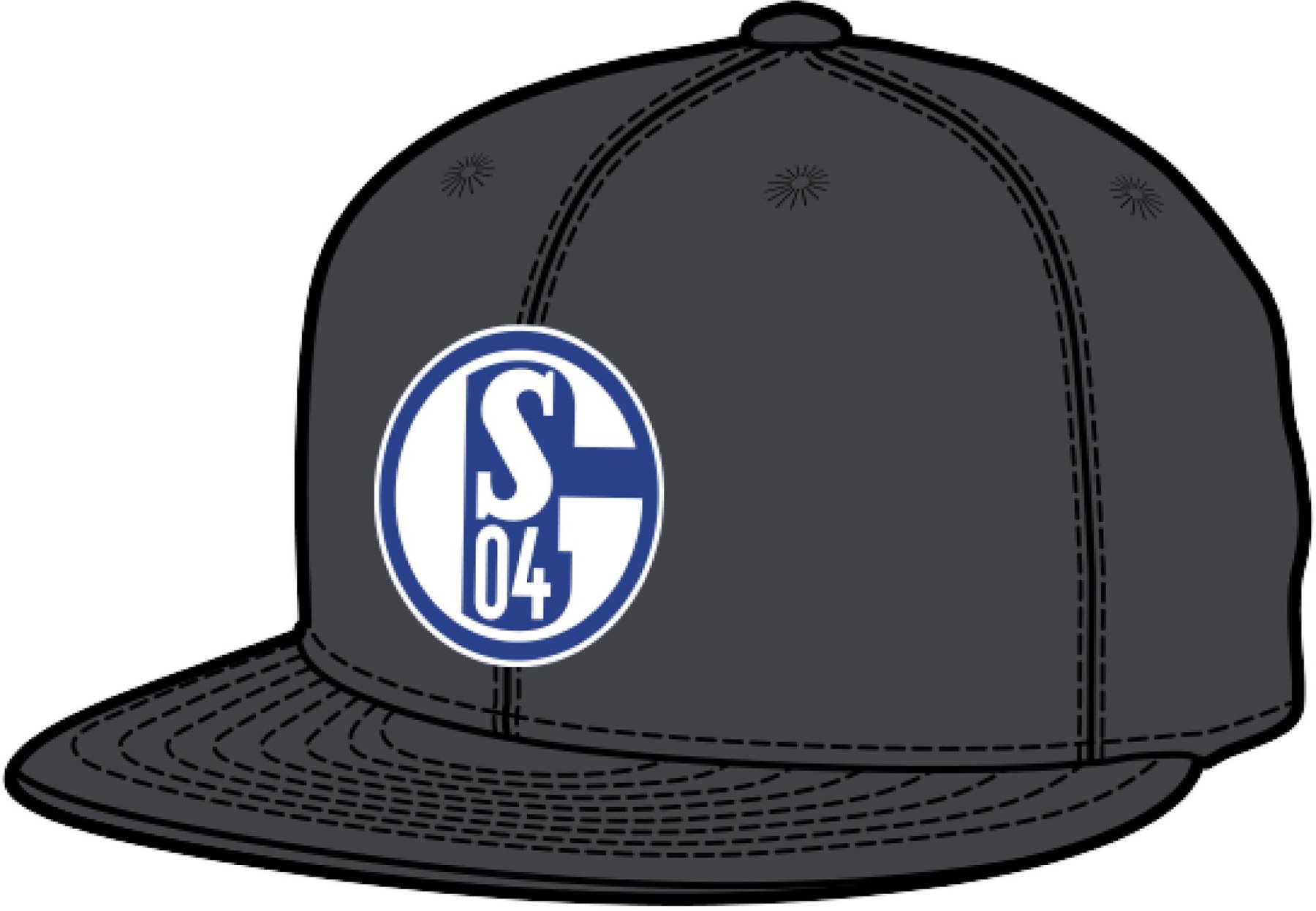 Wendemütze grau schwarz FC Schalke 04 Mütze Cap Fanmütze New Era Königsblau
