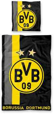 Biber BVB Borussia Dortmund Bettwäsche Gelbe Wand 135x200cm 