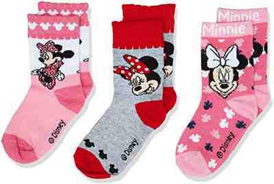 0-6 Monate 6-12 Monate Mädchen Disney Minnie Mouse Maus Baby Socken Strümpfe Gr 