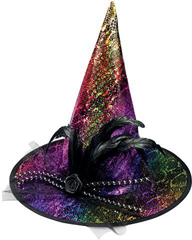 38 cm Einheitsgröße Halloween Helloween Kunststoff Hexenhut Zauberer-Hut ⌀ ca