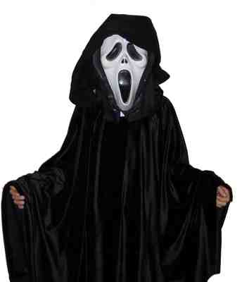 Geist Kinder Geister Kostüm weiß Gr 140  für 8-10 Jahre Scream Halloween  Maske 