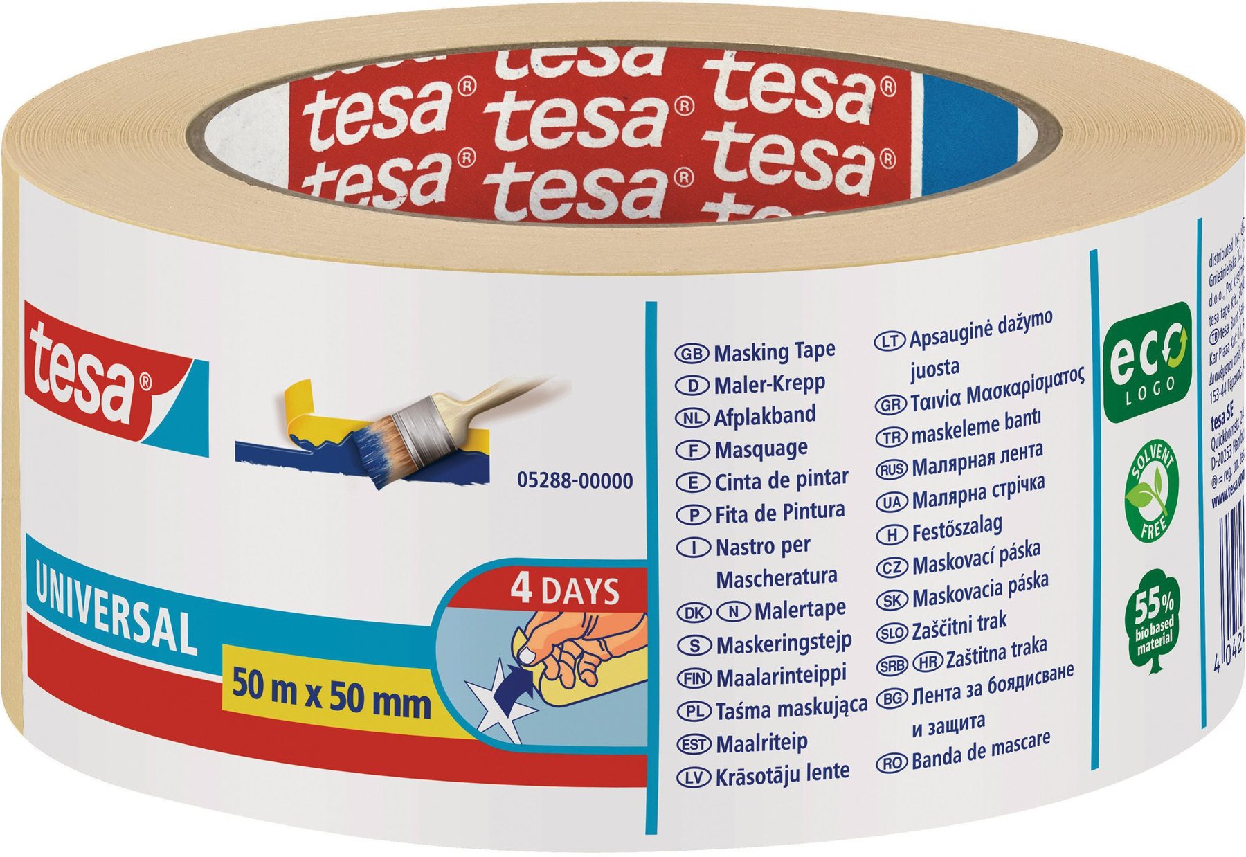 50m:19mm Tesa Malerband Basic ecoLogo 