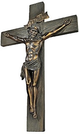 Gazechimp 3pcs Wandkreuz Kruzifix mit Jesus Christus Figur auf Kreuz aus Metall