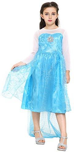 Die Eiskönigin Kleid Mädchen Frozen Anna Elsa Prinzessin Kostüm Karneval Cosplay