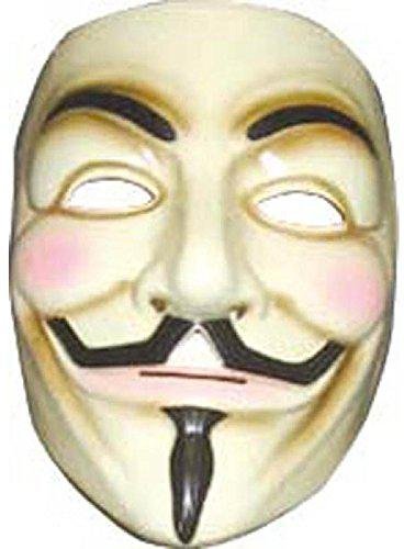5 Stück V wie Vendetta Maske schwarzAnonymous Party Halloween Karneval Maske