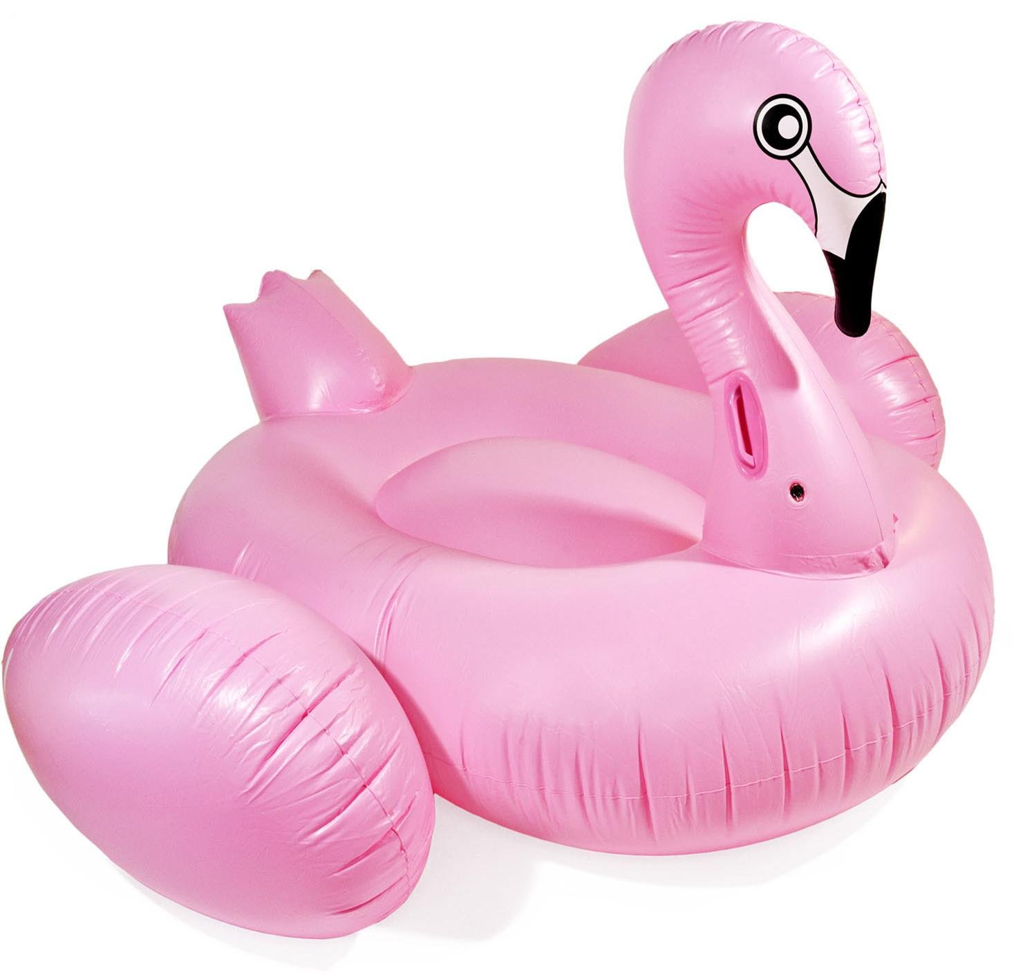 Badeinsel Flamingo 150x150x120 cm Schwimminsel Schwimmliege Luftmatratze Pool XL 
