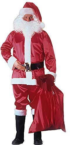 Elegante Weihnachtsmann Perücke mit Bart Santa Claus Nikolaus Kostüm Zubehör 