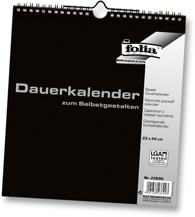 Weiß Wandkalender immerwährend DIN A2 quer Seher Bastelkalender mit Planerfunktion/Für Schwarz