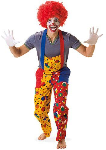 RUB 14941 Clown Hose Latzhose Träger Herren Kostüm Karneval Bunt Gr S-XXL