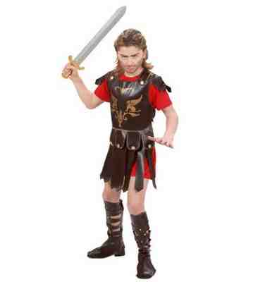 Gladiator Römer Antiker Kämpfer Kinder Kostüm Jungen Komplett-Set 
