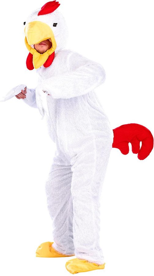Huhn Overall Herren Kostüm als Vogel verkleiden an Karneval Fasching 