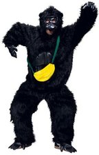 Adult Unisex King Kong Aufblasbarer Gorilla Affen Kostüm Rubies 3820584 