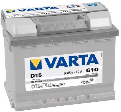 610 A 63 Ah Varta Silver Dynamic 563 400 061 Autobatterien D15 12 V 