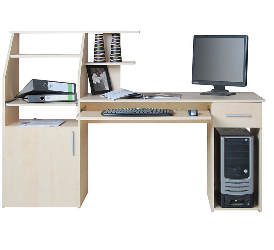 PROFI Schreibtisch NOVA in Ahorn 180 x 80 cm Bürotisch Computertisch Büro 