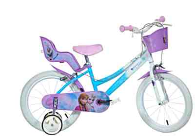 Kinderfahrrad Disney Frozen 14 Zoll Fahrrad mit Puppensitz und Korb B-Ware 
