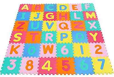 Spielmatte 26tlg Spielteppich Puzzlematte Kinderteppich Matte Schutzmatte 