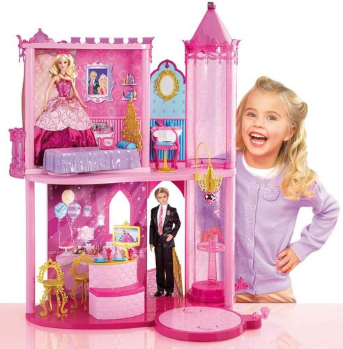 XL Großes Puppenhaus 128tlg Landhaus Dollhouse barbie 105x94x36 cm NEU Förderung 